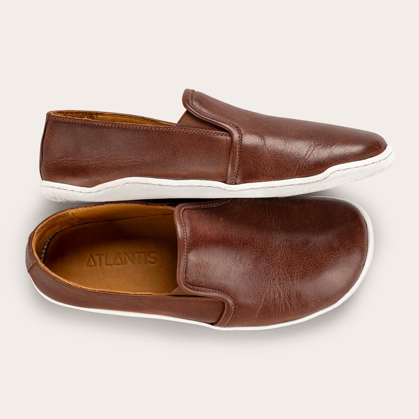 Sandfarbene Pennyloafer für Damen