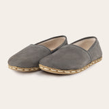 Kid's Gray Barefoot Loafers - Atlantis Handmade Shoes -