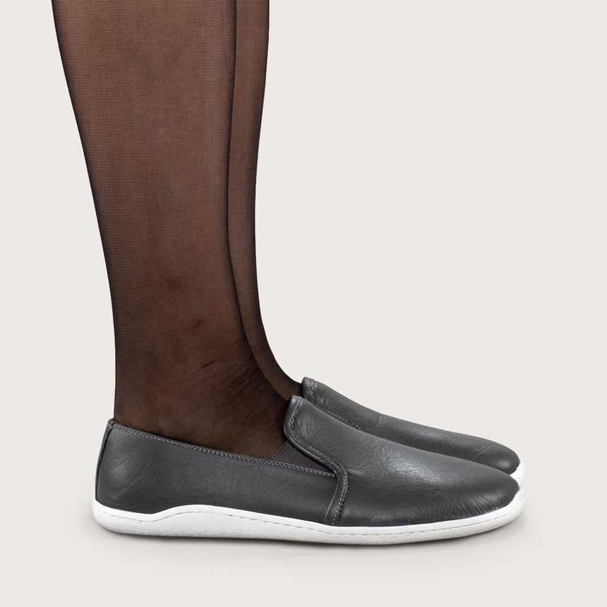 Sandfarbene Pennyloafer für Damen