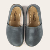 Kid's Green Barefoot Loafers - Atlantis Handmade Shoes -