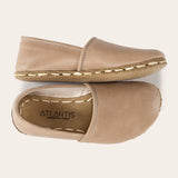Kid's Tan Barefoot Loafers - Atlantis Handmade Shoes -