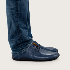 Men's Brushed Navy Oxfords - Atlantis Handmade Shoes - 