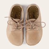 Kid's Tan Barefoot Oxfords - Atlantis Handmade Shoes -