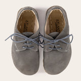 Kid's Gray Barefoot Oxfords - Atlantis Handmade Shoes -