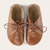 Kid's Brown Barefoot Oxfords - Atlantis Handmade Shoes -