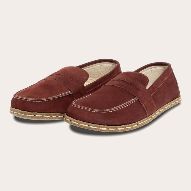 Erkek Bordo Penny Loafer