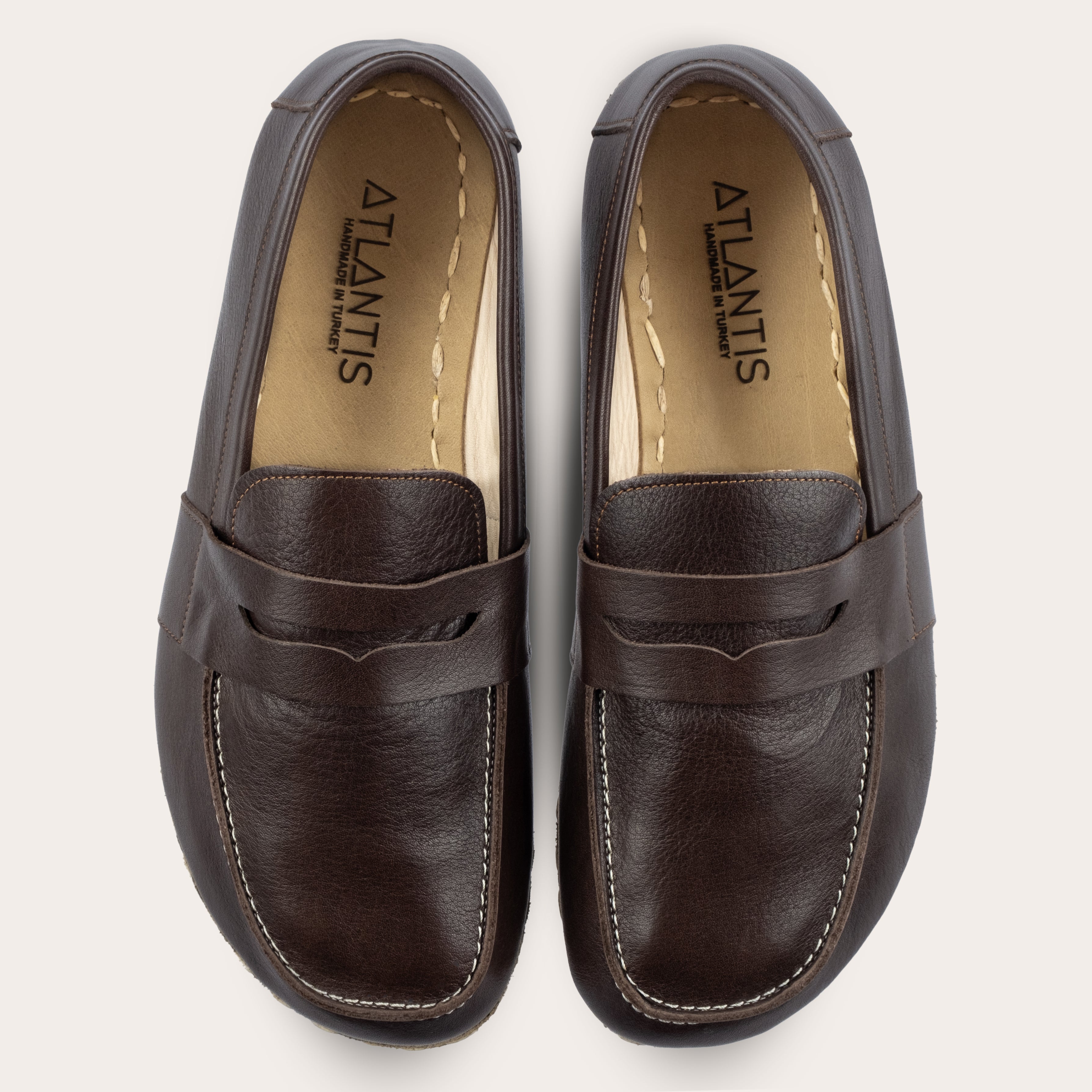 Erkek Cafe Noir Penny Loafer - Deri El Yapımı Barefoot Ayakkabılar