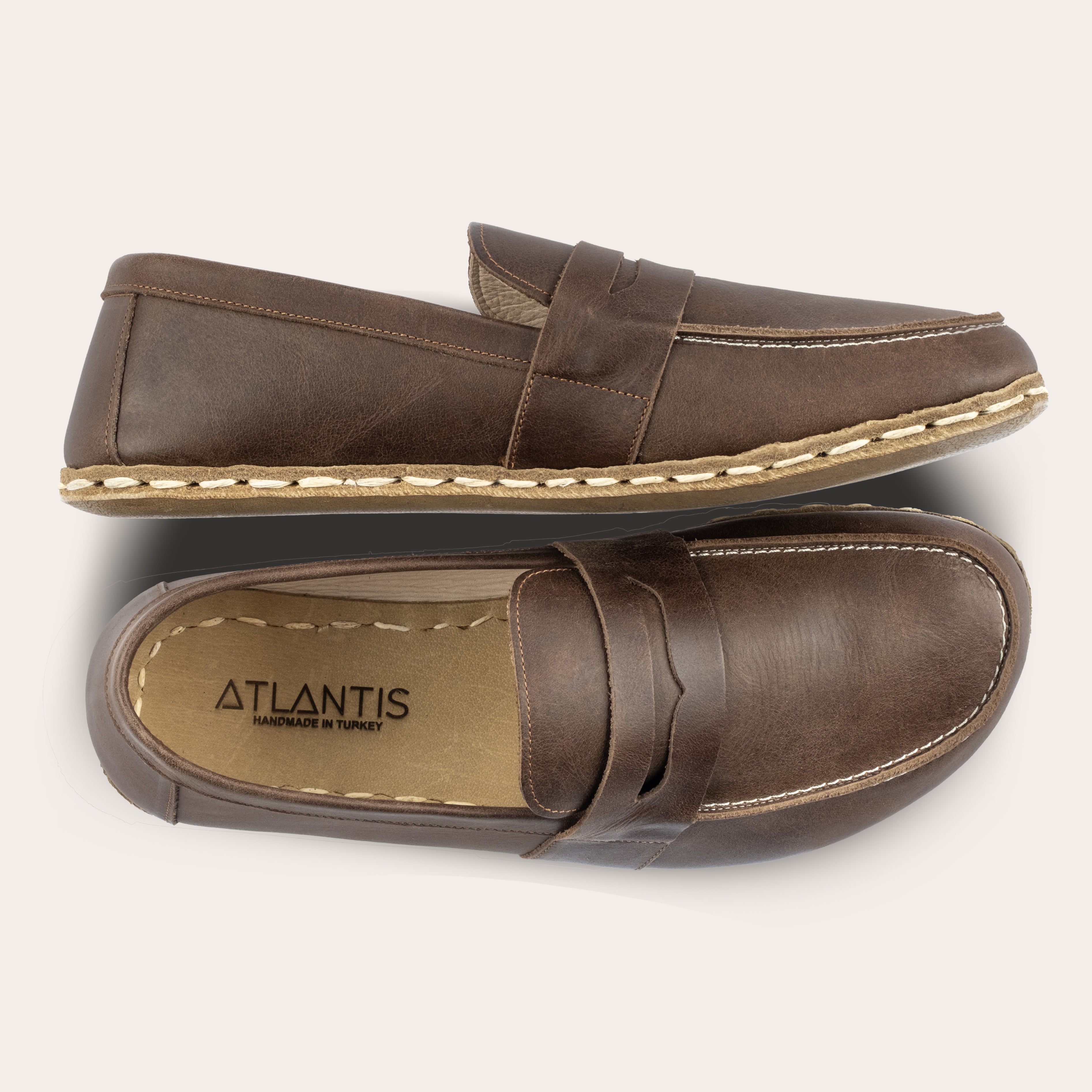 Women's Coffee Penny Loafers - Barefoot Shoes for Women – Atlantis
