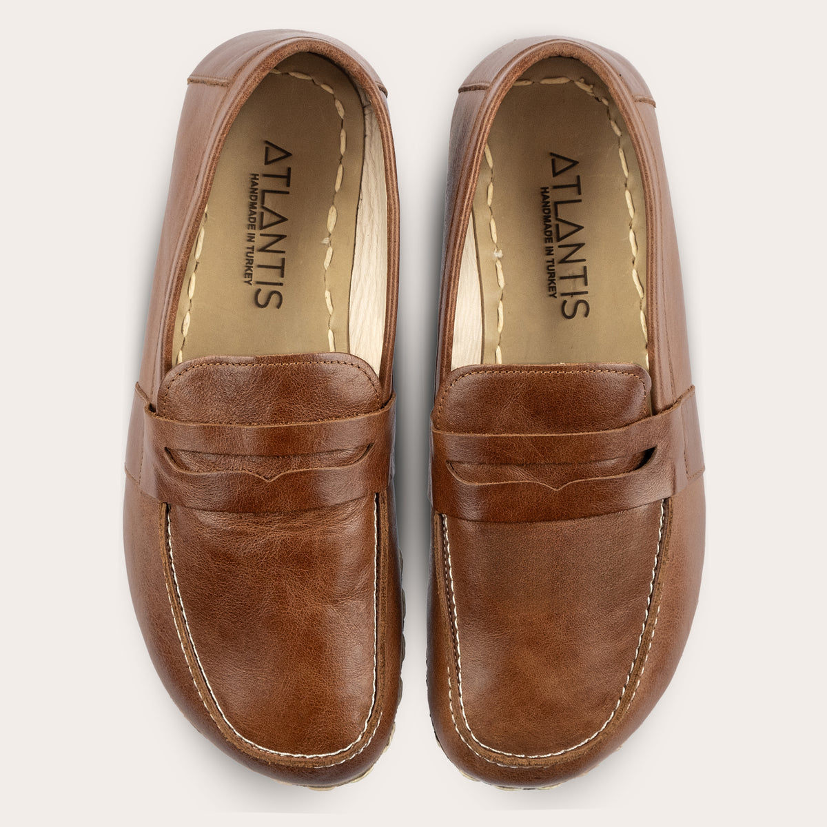 KURU Loft Rich Brown Slip-On Leather Moccasin Loafers Plantar Fascitis 11 atlantis-handmade-shoes-penny-  main image 2