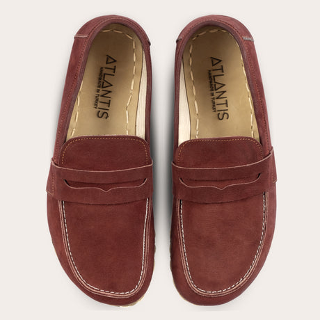 Women's Burgundy Penny Loafers