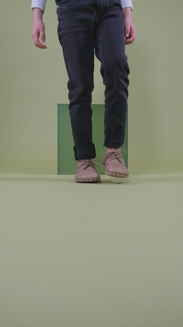 Çocuk Kahverengi Barefoot Oxford Ayakkabı