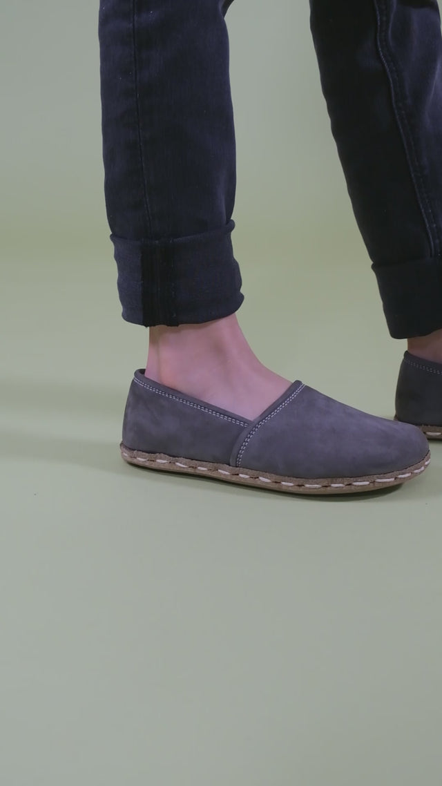 Graue Barfuß-Loafer für Kinder