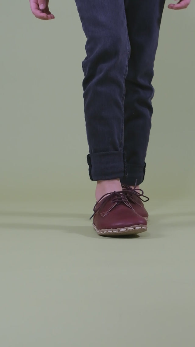 Çocuk Kırmızı Barefoot Oxford Ayakkabı