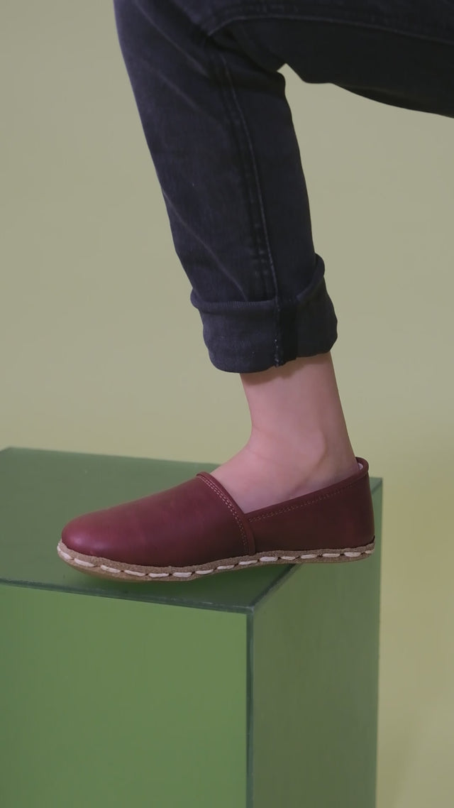 Rote Barfuß-Loafer für Kinder