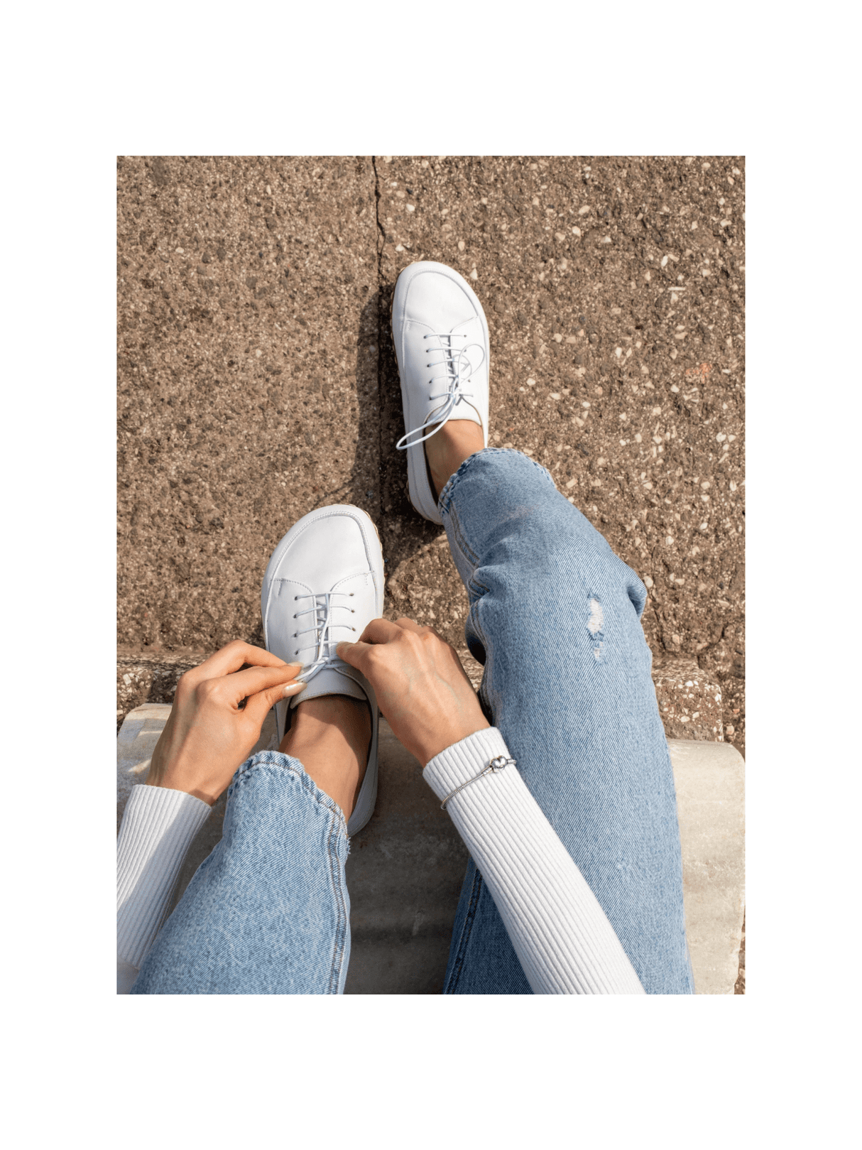 Women's White Barefoot Sneakers