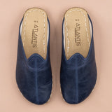 Men's Leather Blue Barefoot Slippers