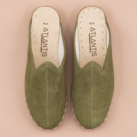 Women's Olive Slippers