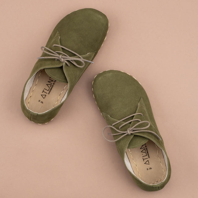 Erkek Olive Oxford Ayakkabı