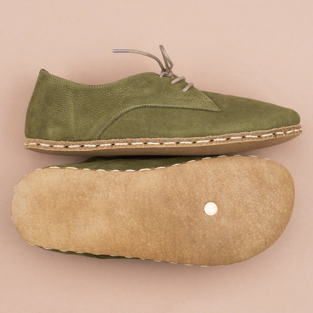 Erkek Olive Oxford Ayakkabı
