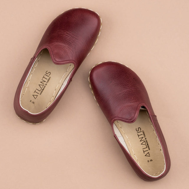 Scharlachrote Barfußschuhe für Damen