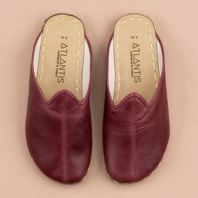 Women's Scarlet Leather Barefoot Slippers