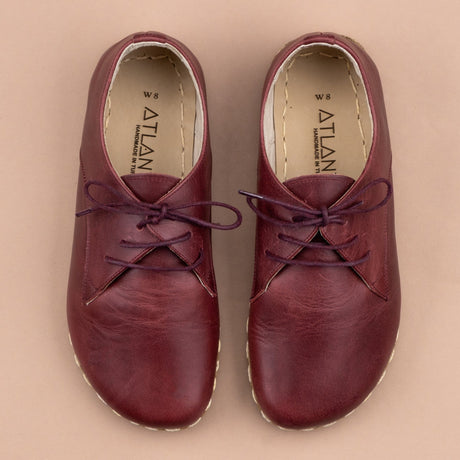 Scharlachrote Oxford-Schuhe für Damen