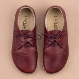 Scharlachrote Oxford-Schuhe für Herren