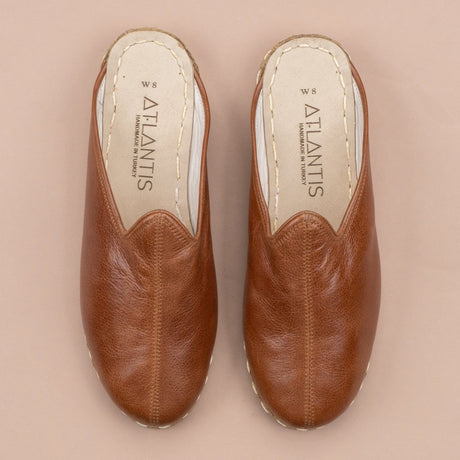 Men's Antique Brown Slippers