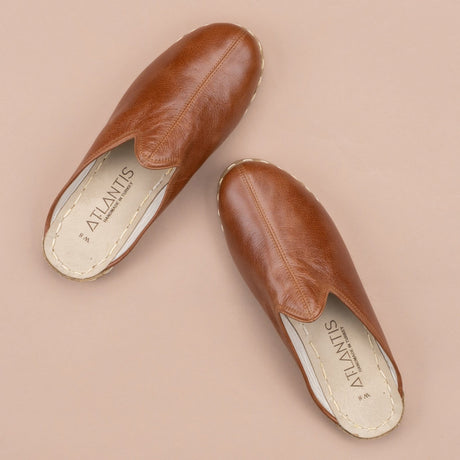 Women's Antique Brown Slippers