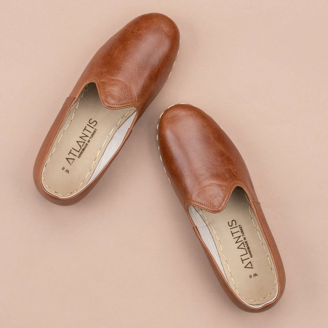 Clearance - Men's Antique Brown Slip On Shoes