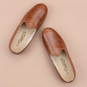 Men's Antique Brown Slip On Shoes
