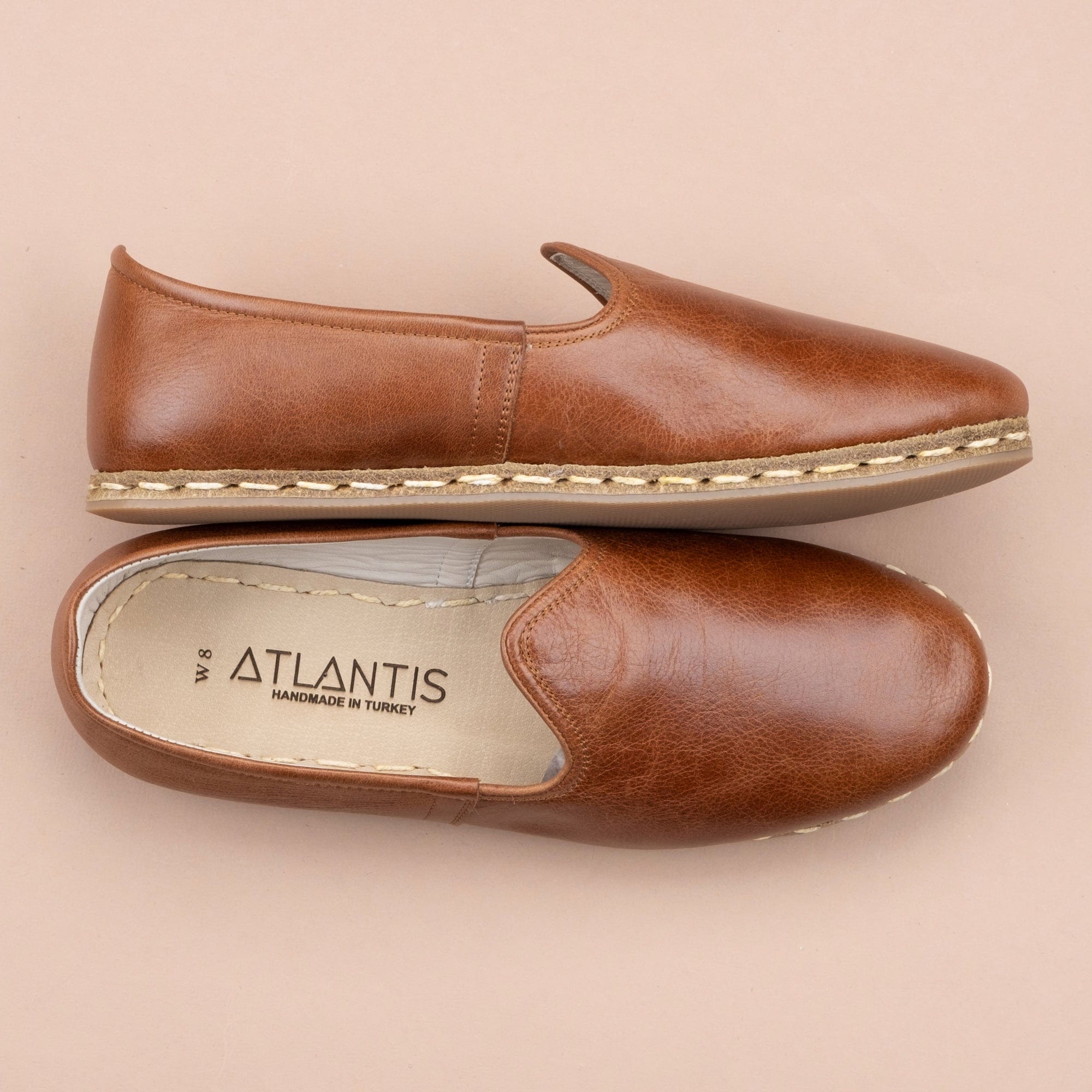 Women's Antique Brown - Turkish Flats for Women : Atlantis