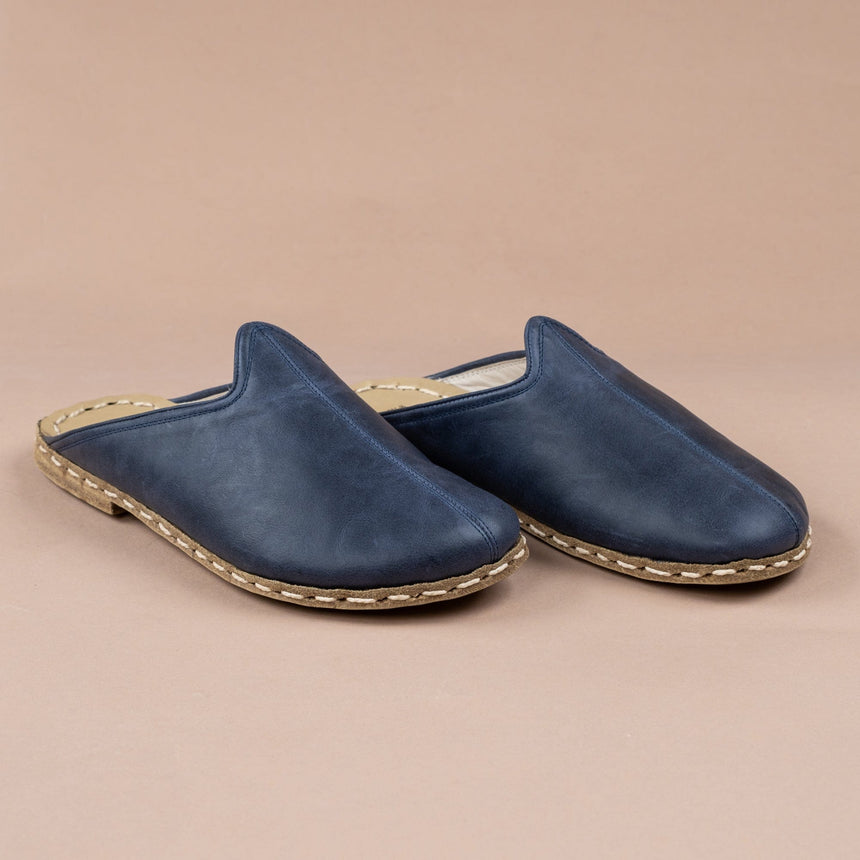 Blaue Barfuß-Hausschuhe für Damen