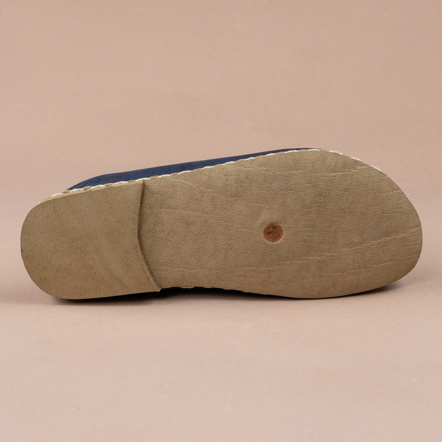 Blaue Barfuß-Hausschuhe für Damen