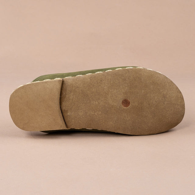 Women's Olive Barefoot Shearlings