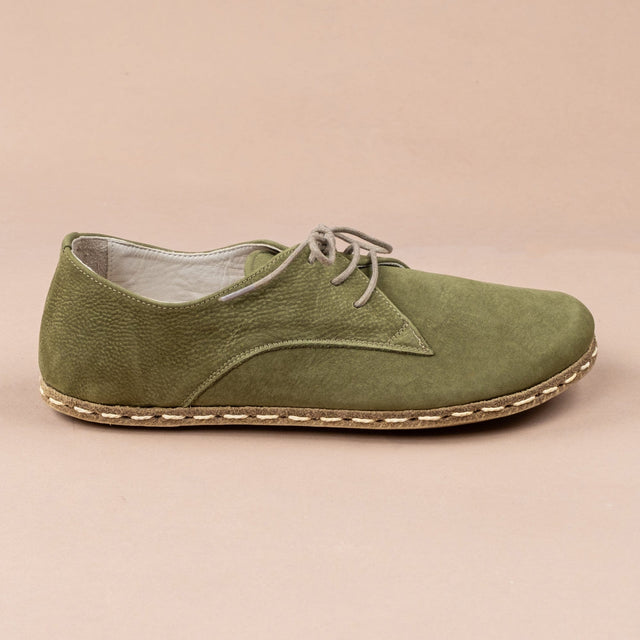 Erkek Olive Oxford Ayakkabı