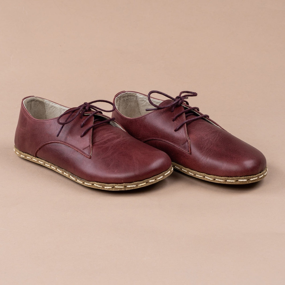Scharlachrote Oxford-Schuhe für Damen