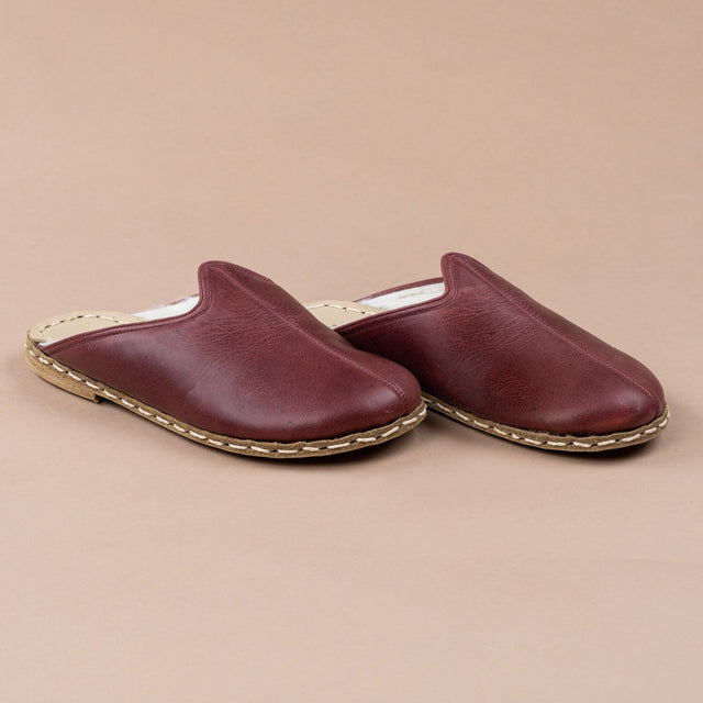 Erkek Scarlet Barefoot Kürklü Terlik