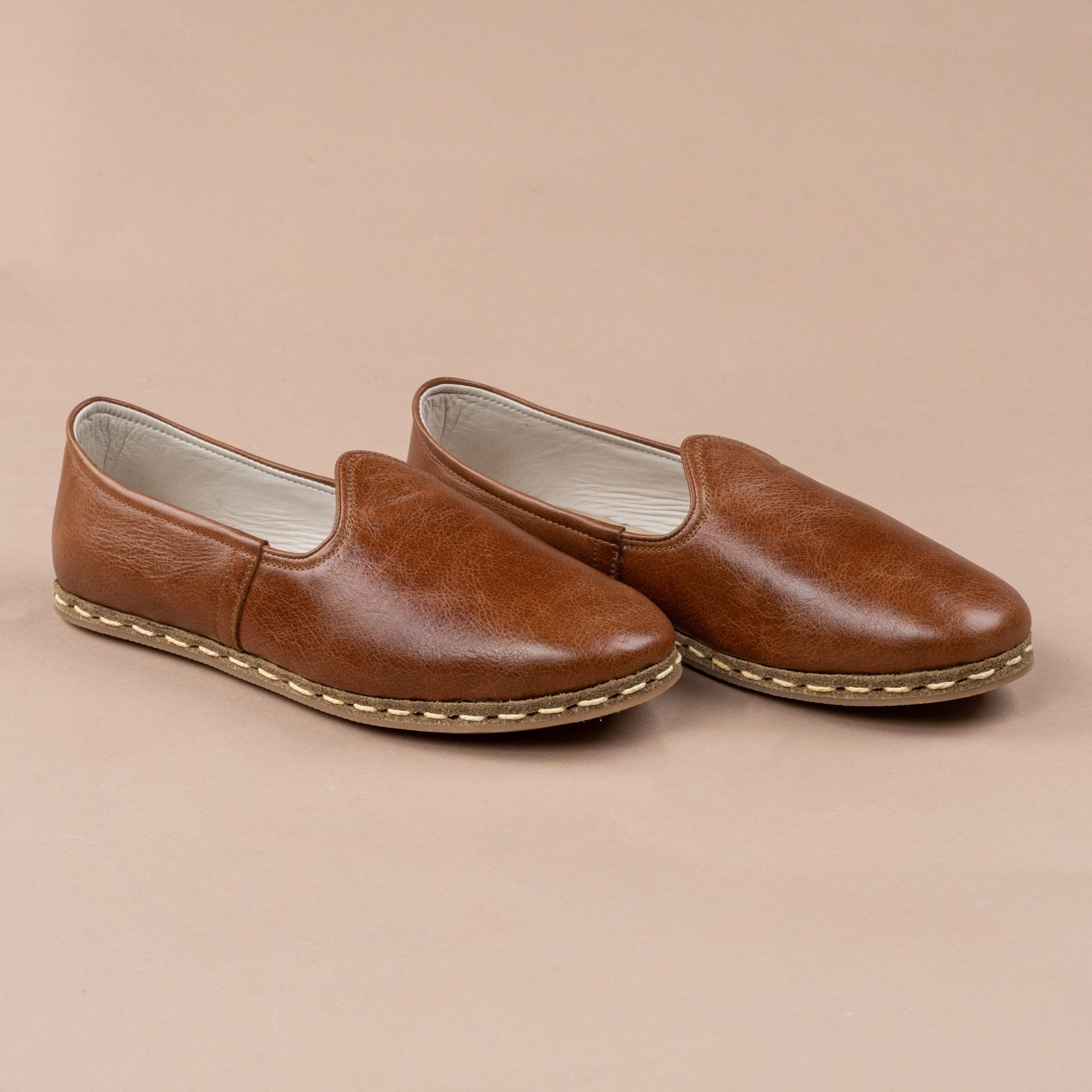 Yemeni Erkek Antik Kahverengi Slip On Ayakkabı: Atlantis Handmade