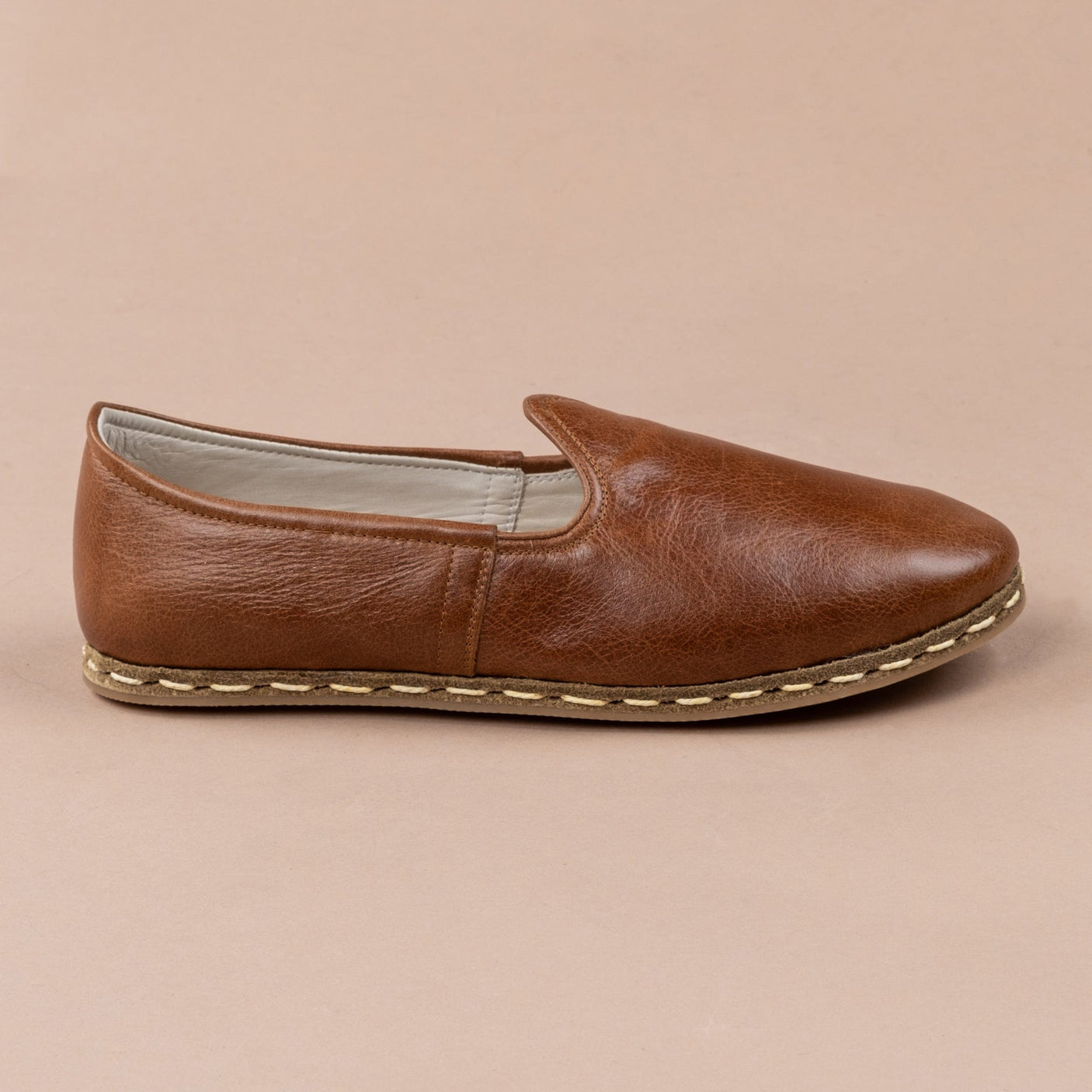 Men's Antique Brown Slip On Shoes