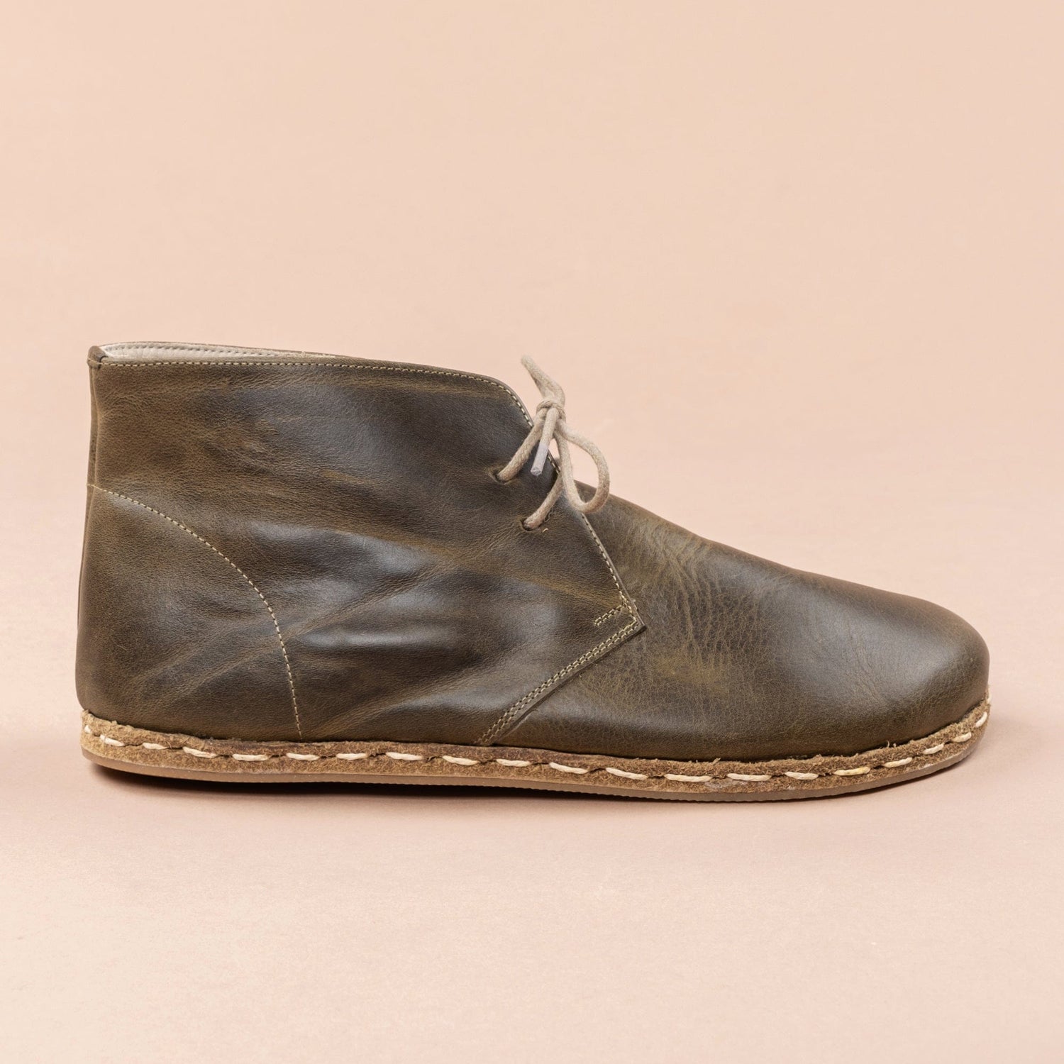 Men's Green Barefoot Oxford Boots - Atlantis Handmade Shoes – Atlantis ...