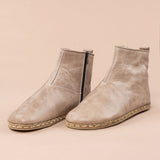 Men's Leather Tan Barefoot Boots