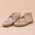 Men's Leather Tan Barefoot Boots with Laces