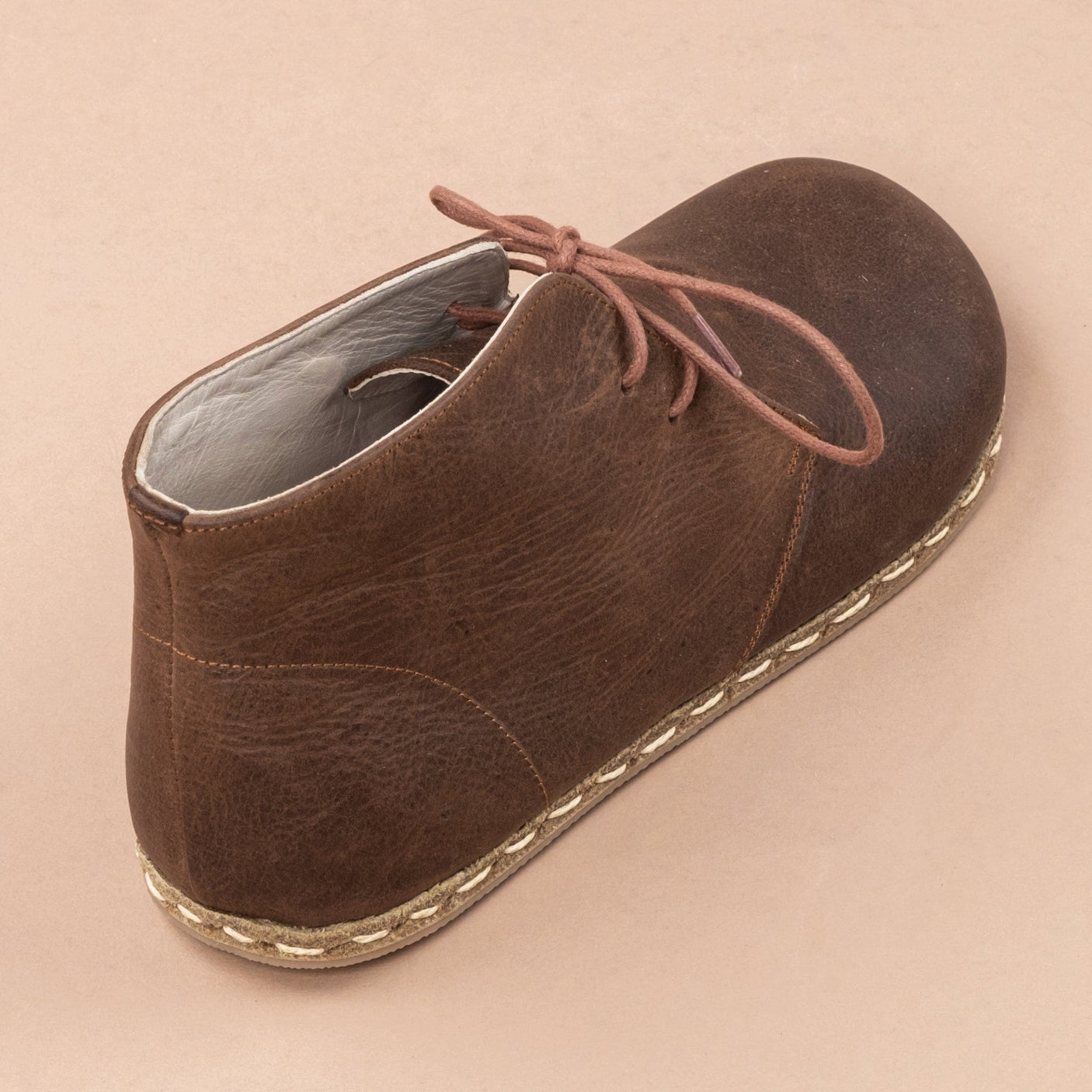 Kadın Bağcıklı Kahve Barefoot Bot