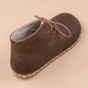 Women's Coffee Barefoot Boots with Laces