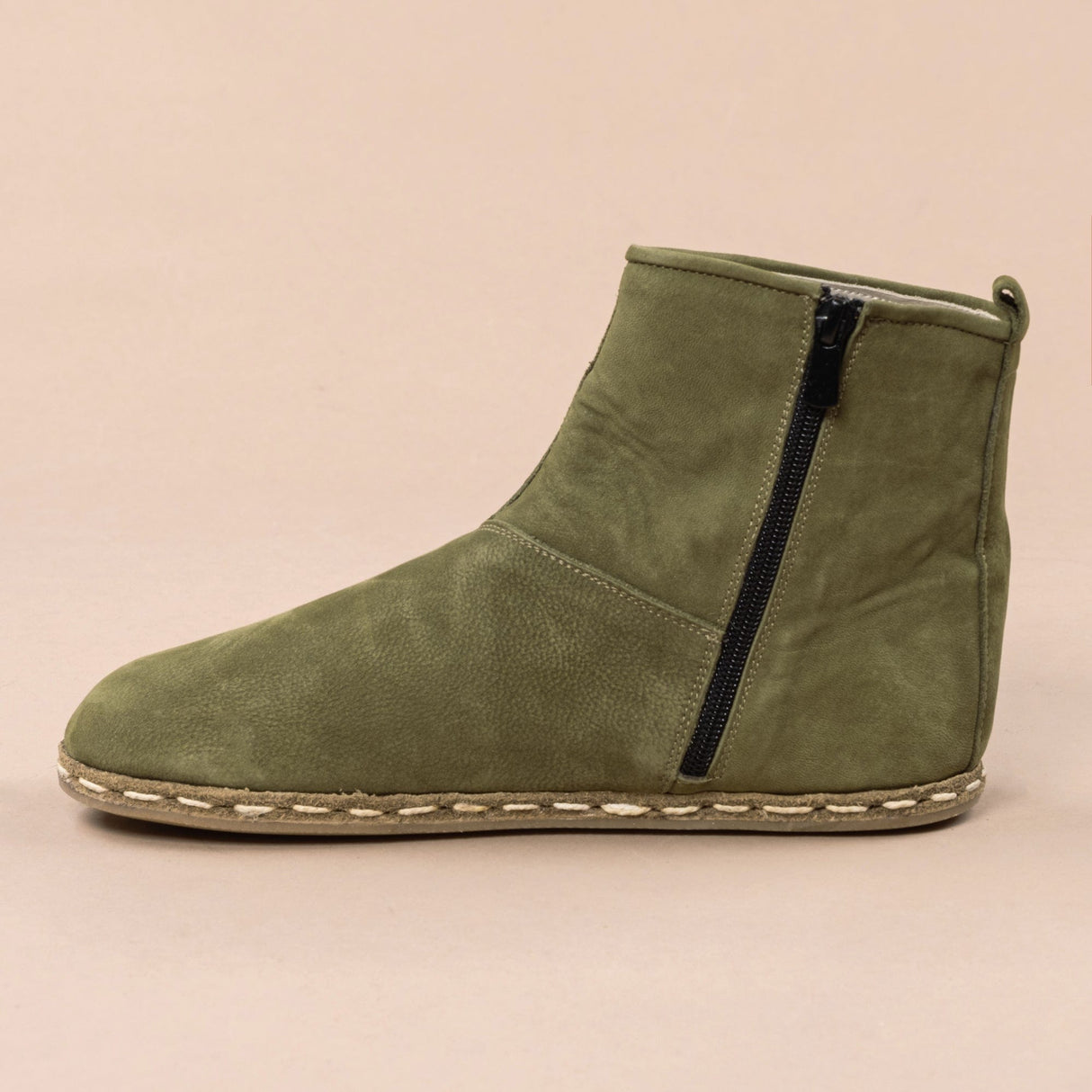 Men's Olive Barefoot Boots
