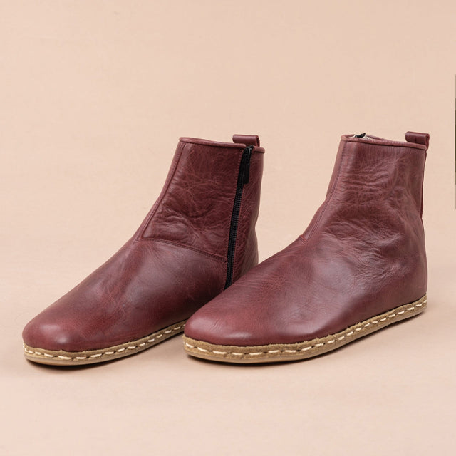 Women's Scarlet Leather Barefoot Boots