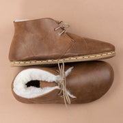 Men's Zaragoza Barefoot Oxford Boots with Fur