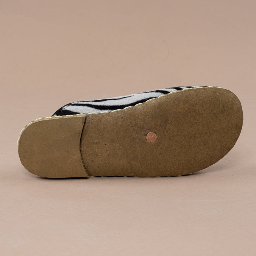 Men's Zebra Barefoot Slippers