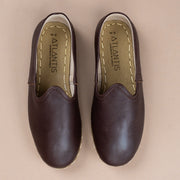Men's Leather Cafe Noir Slip On Shoes